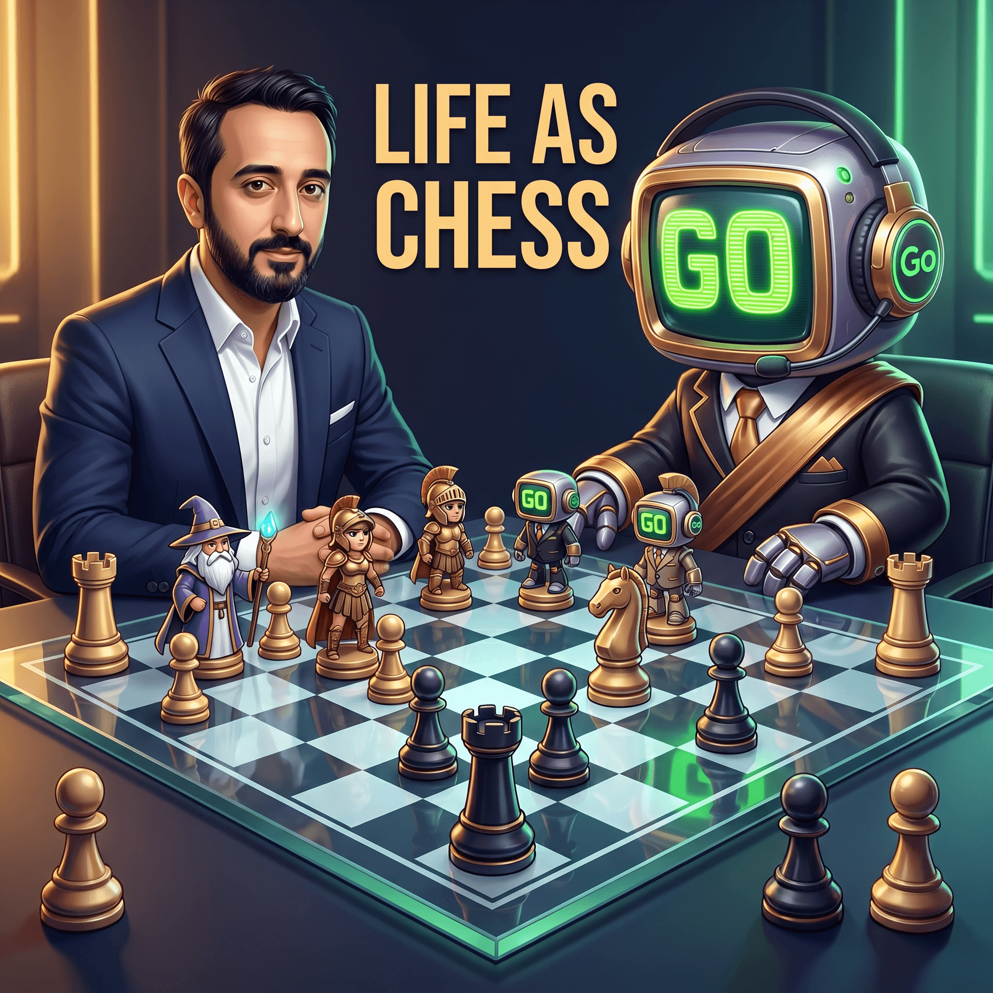 Mascot illustration: La vida como ajedrez