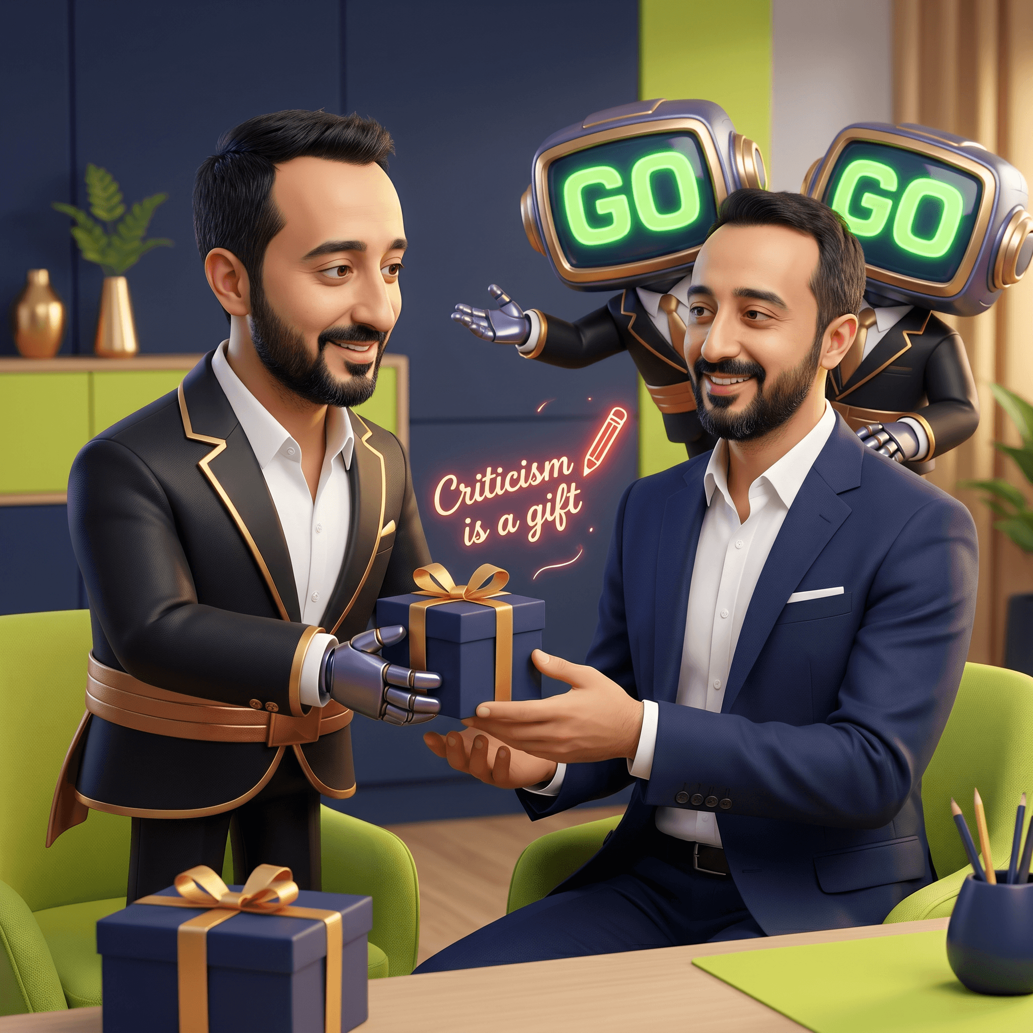 Mascot illustration: La crítica es un regalo
