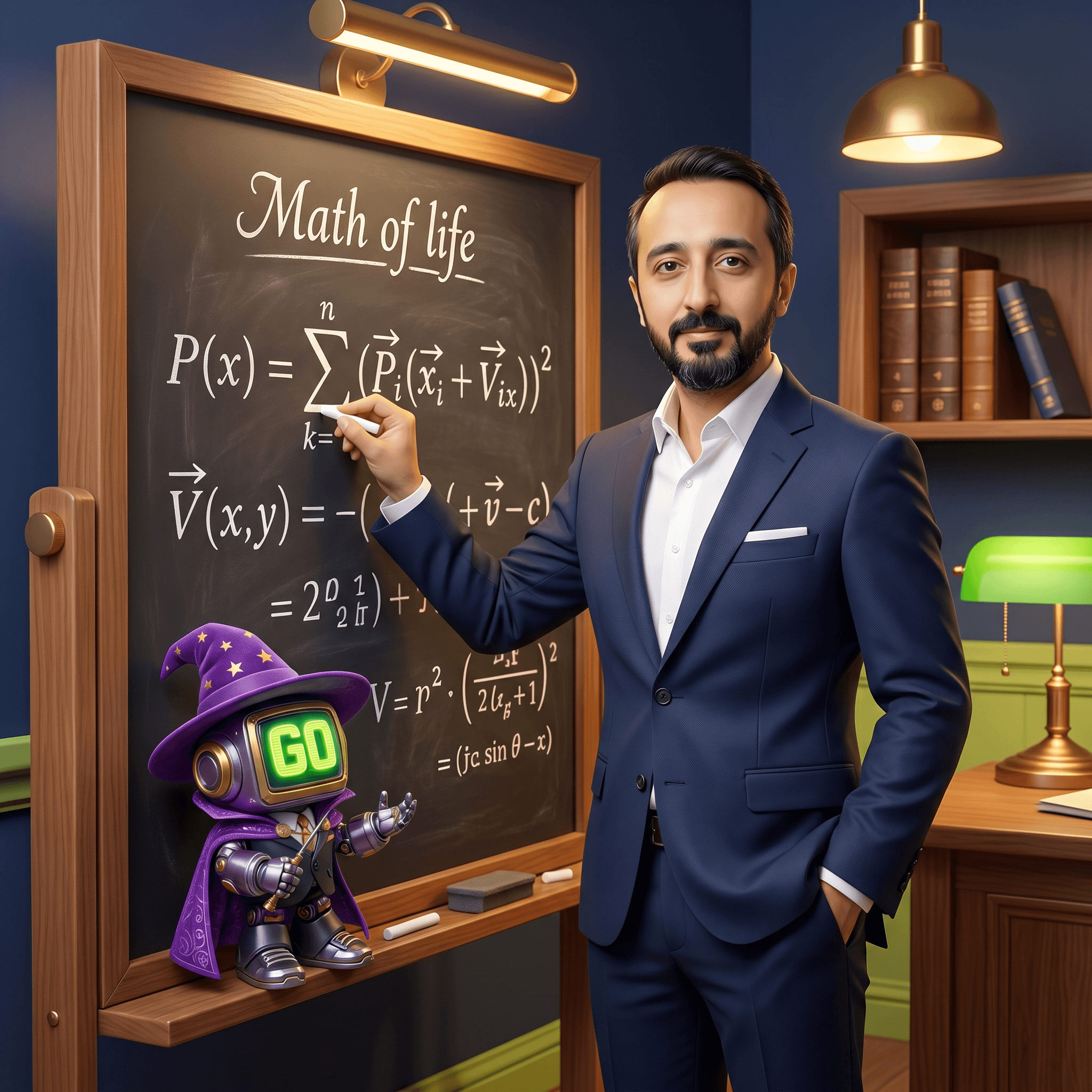 Mascot illustration: Matemática de la vida